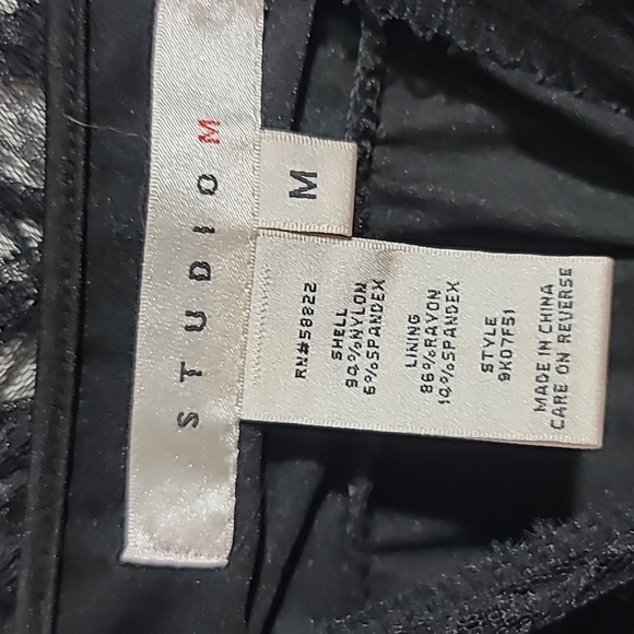 Studio M Black Lace Sleeveless Dress w/Lining Sz. M - Picture 4 of 9